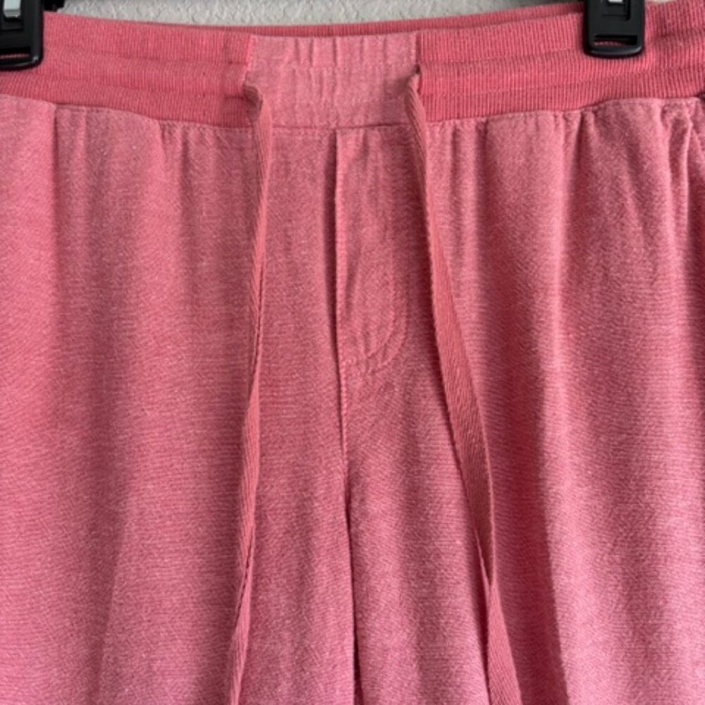 Susma Women's Coral Linen Blend Drawstring Pants Size XS Summer Resort Comfy - Picture 5 of 9